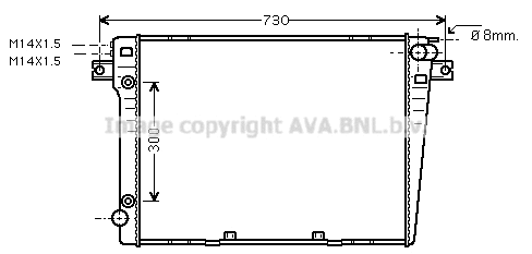 Radiator, engine cooling (BW2058)