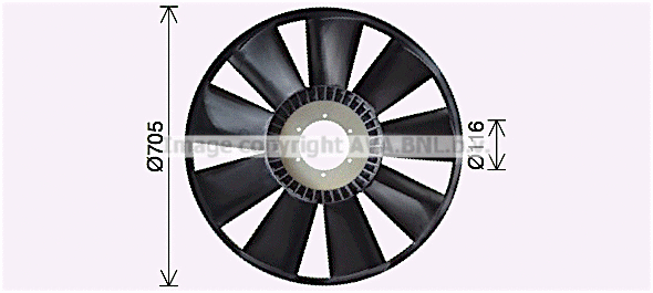 Fan Wheel, engine cooling (MNB117)