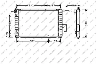 Radiator, engine cooling (DW322R003)