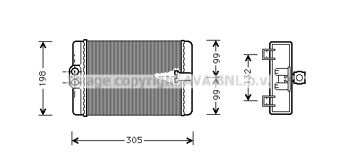 Heat Exchanger, interior heating (MS6186)