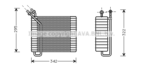 Evaporator, air conditioning (VOV025)