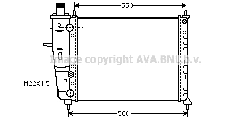 Radiator, engine cooling (FTA2159)