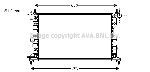 Radiator, engine cooling (OL2324)