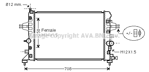 Radiator, engine cooling (OL2482)