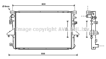 Radiator, engine cooling (VN2317)
