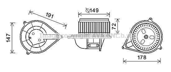 Electric Motor, interior blower (FT8427)