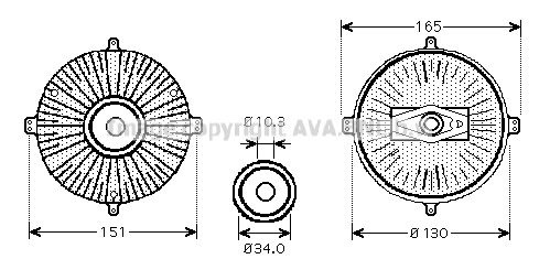 Clutch, radiator fan (MSC413)