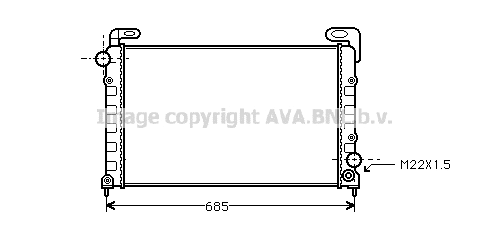 Radiator, engine cooling (RT2135)