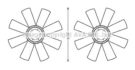 Fan Wheel, engine cooling (DFB063)