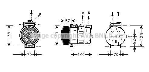 Compressor, air conditioning (AUAK056)