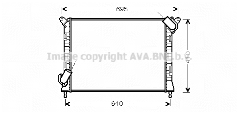 Radiator, engine cooling (BW2307)