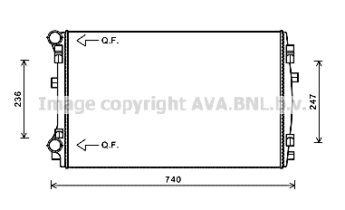 Radiator, engine cooling (VNA2338)