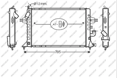 Radiator, engine cooling (OP017R009)