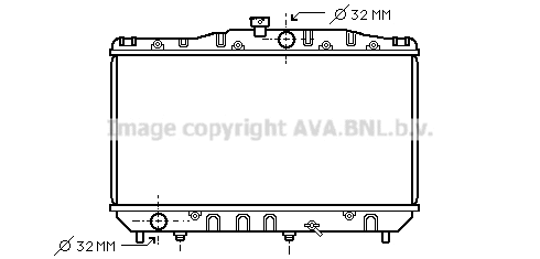 Radiator, engine cooling (TO2065)