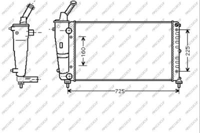 Radiator, engine cooling (LA001R013)