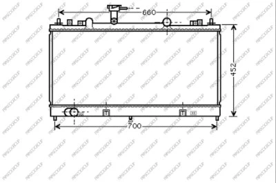 Radiator, engine cooling (MZ049R005)