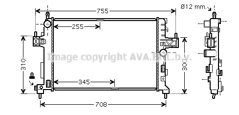 Radiator, engine cooling (OLA2380)