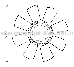 Fan Wheel, engine cooling (REB110)