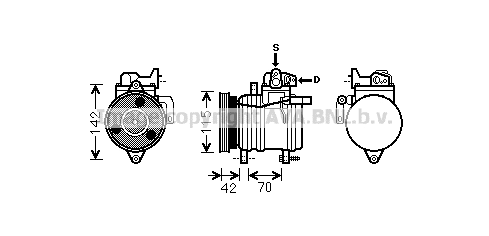 Compressor, air conditioning (KAK121)