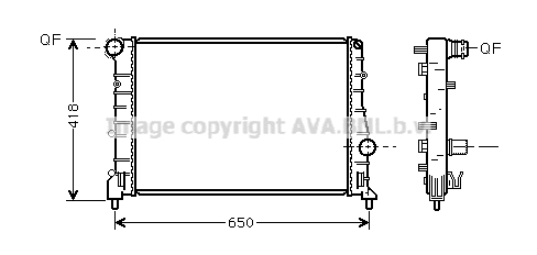 Radiator, engine cooling (ALA2084)