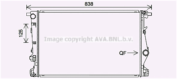 Radiator, engine cooling (JE2075)