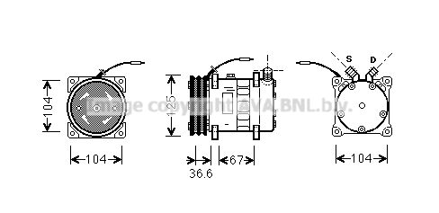 Compressor, air conditioning (UVAK070)