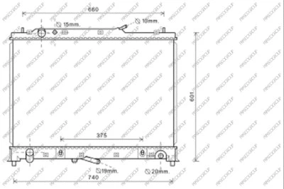 Radiator, engine cooling (MZ806R001)