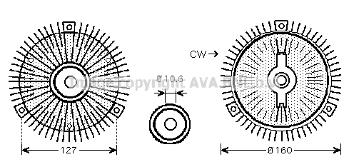 Clutch, radiator fan (MSC488)