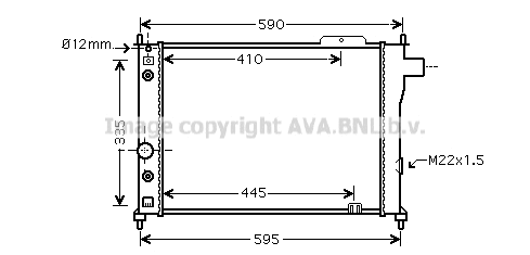 Radiator, engine cooling (OL2128)