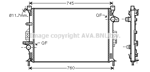 Radiator, engine cooling (FDA2423)