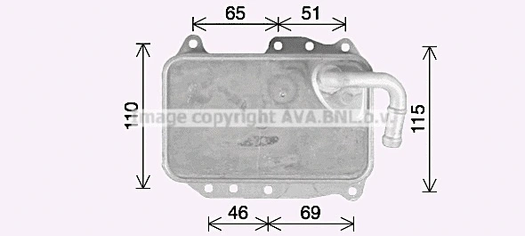 Oil Cooler, engine oil (AI3437)