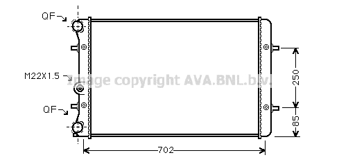 Radiator, engine cooling (AI2129)