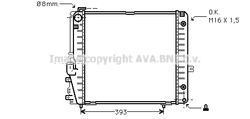 Radiator, engine cooling (MSA2086)