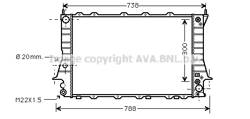 Radiator, engine cooling (AIA2082)