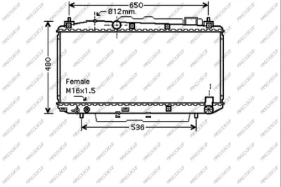 Radiator, engine cooling (TY283R008)