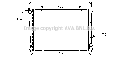 Radiator, engine cooling (HYA2049)