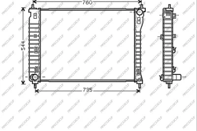 Radiator, engine cooling (DW722R001)
