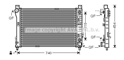 Radiator, engine cooling (MSA2464)