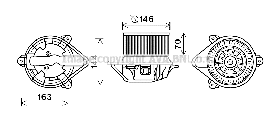 Electric Motor, interior blower (RT8577)