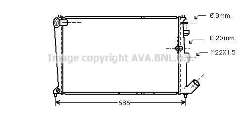 Radiator, engine cooling (CN2065)