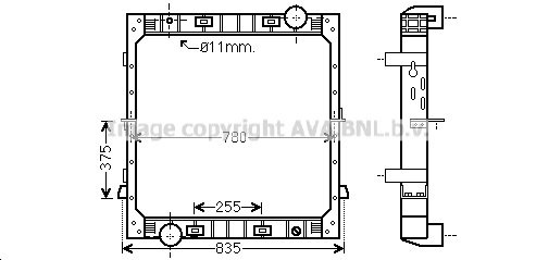 Radiator, engine cooling (IV2116)