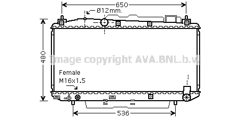 Radiator, engine cooling (TOA2348)