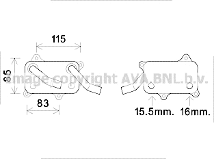 Oil Cooler, engine oil (MS3555)