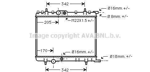 Radiator, engine cooling (PE2300)