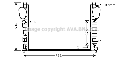 Radiator, engine cooling (MSA2334)