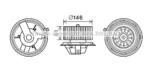Electric Motor, interior blower (AL8140)