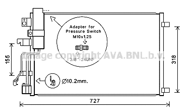 Condenser, air conditioning (DNA5290D)