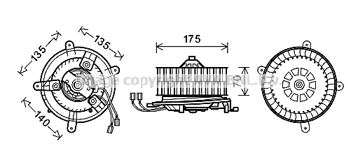 Electric Motor, interior blower (MS8610)