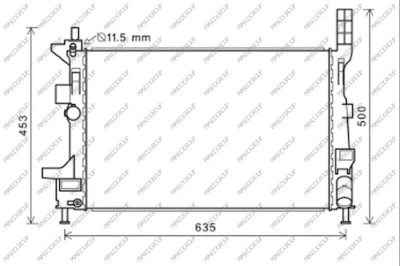Radiator, engine cooling (FD428R003)