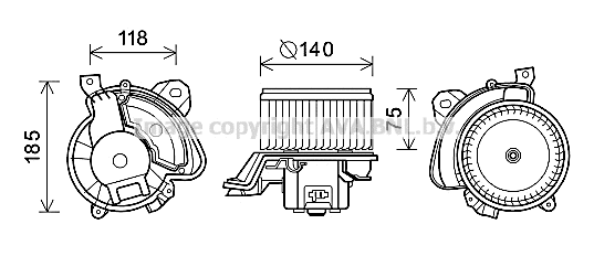 Electric Motor, interior blower (AL8134)